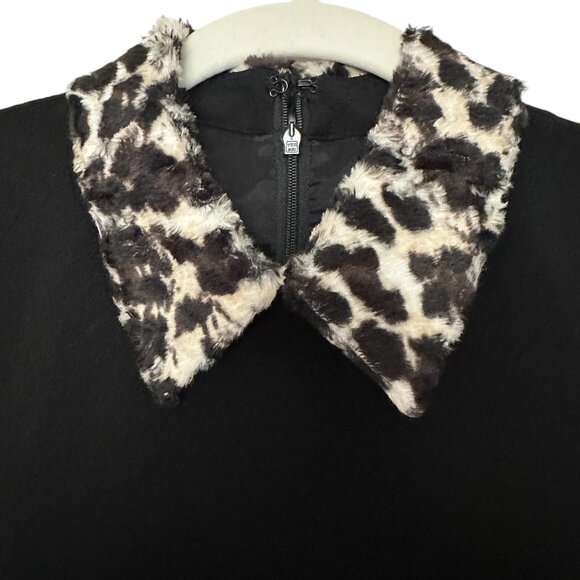 Trina Turk Dresses & Skirts - Trina Turk black Yokan leopard print Peter Pan collar mini dress  NWT Size 2